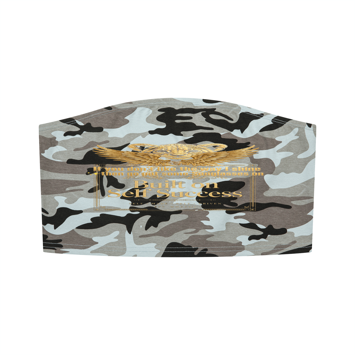 Boss Built On Self Success Camo Cropped Tube Top