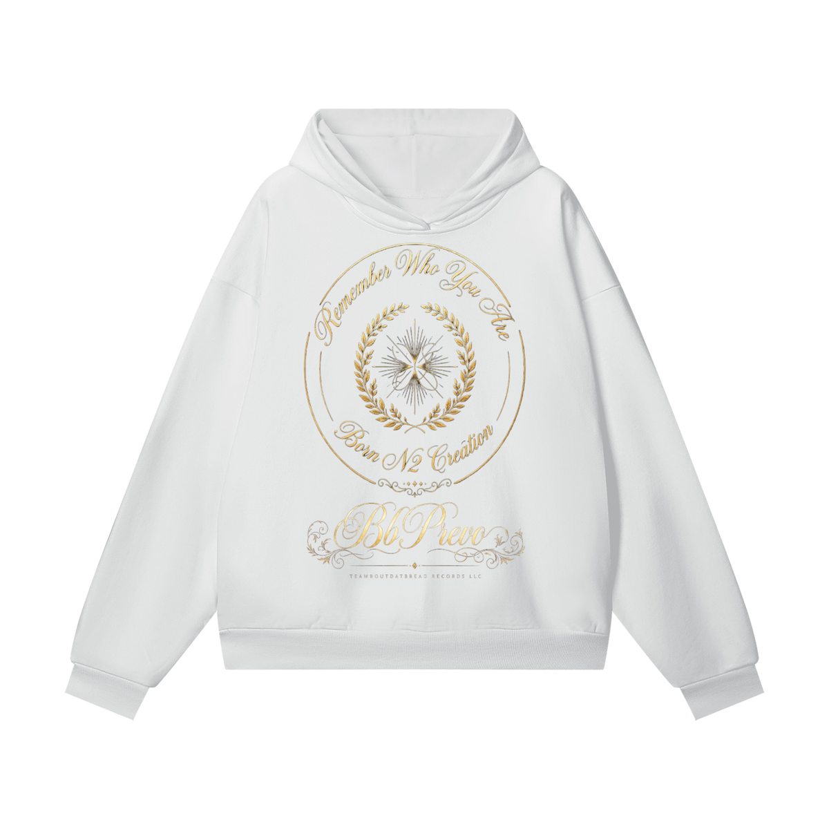 Bb Prevo brand BornN2Creation Heavyweight Hidden Pocket Fleece Hoodie