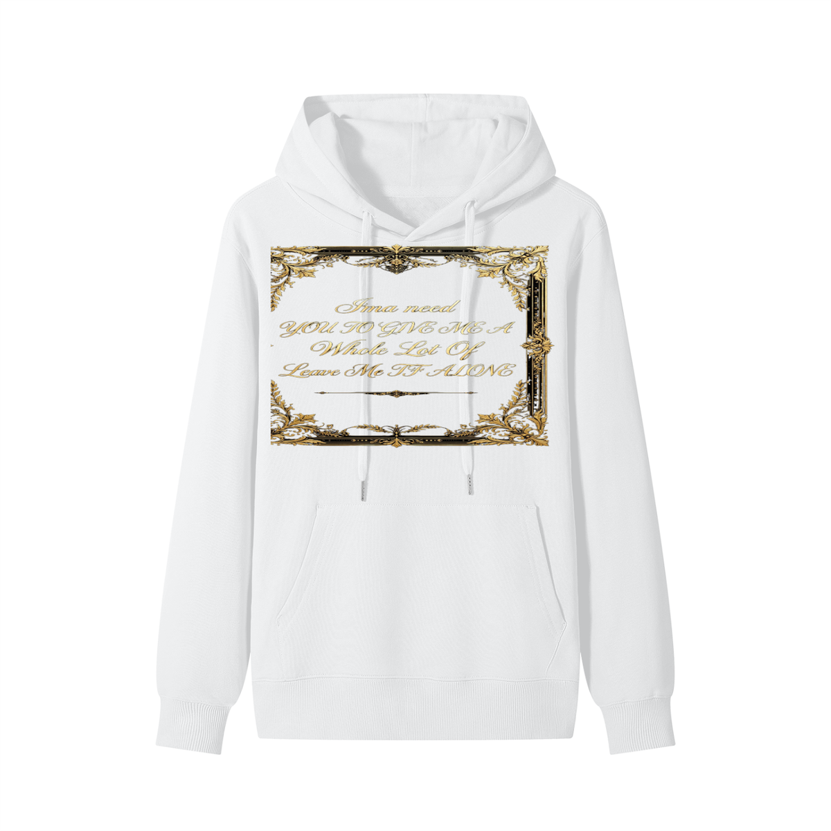 BigBro Slogan Leave Me Alone Classic Unisex Cotton Hoodie