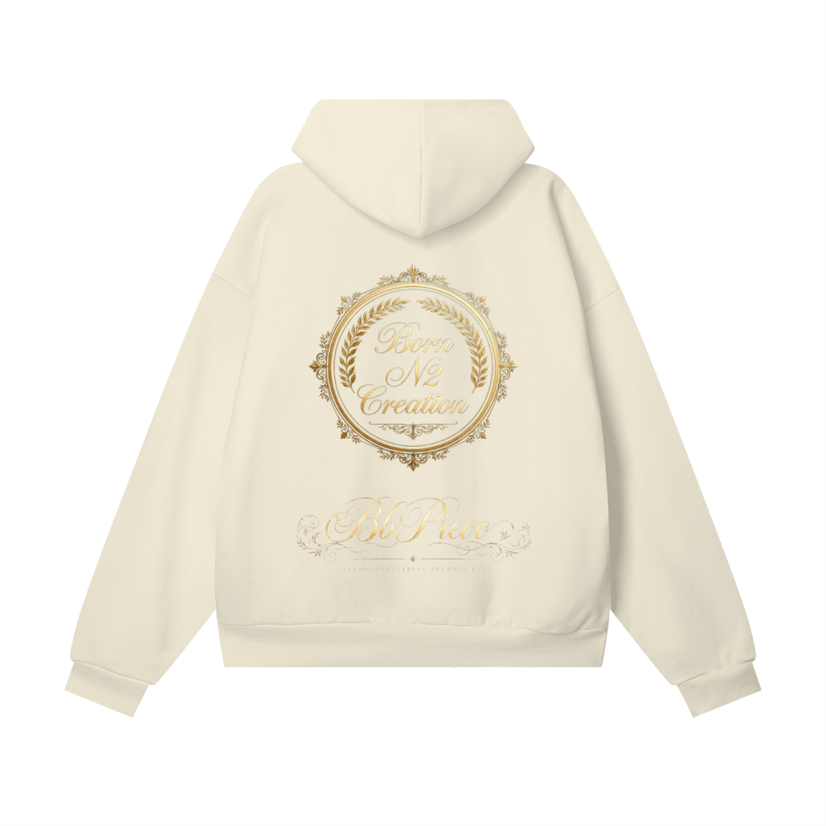 Bb Prevo brand BornN2Creation Heavyweight Hidden Pocket Fleece Hoodie