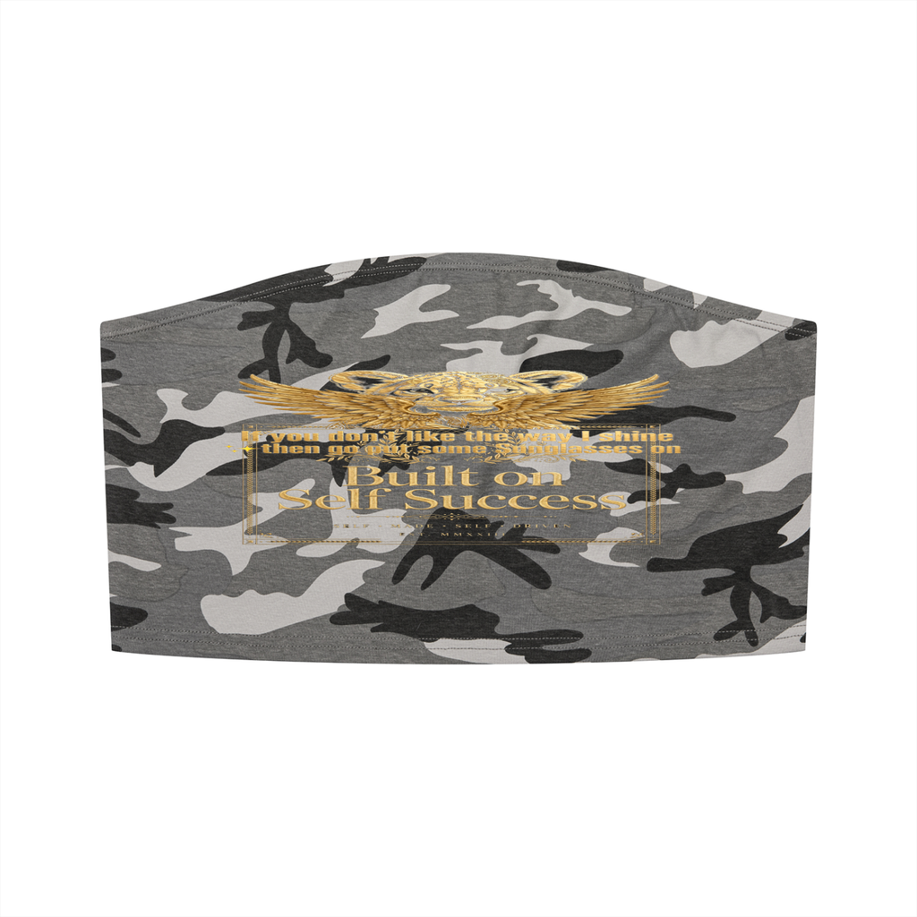 Boss Built On Self Success Camo Cropped Tube Top