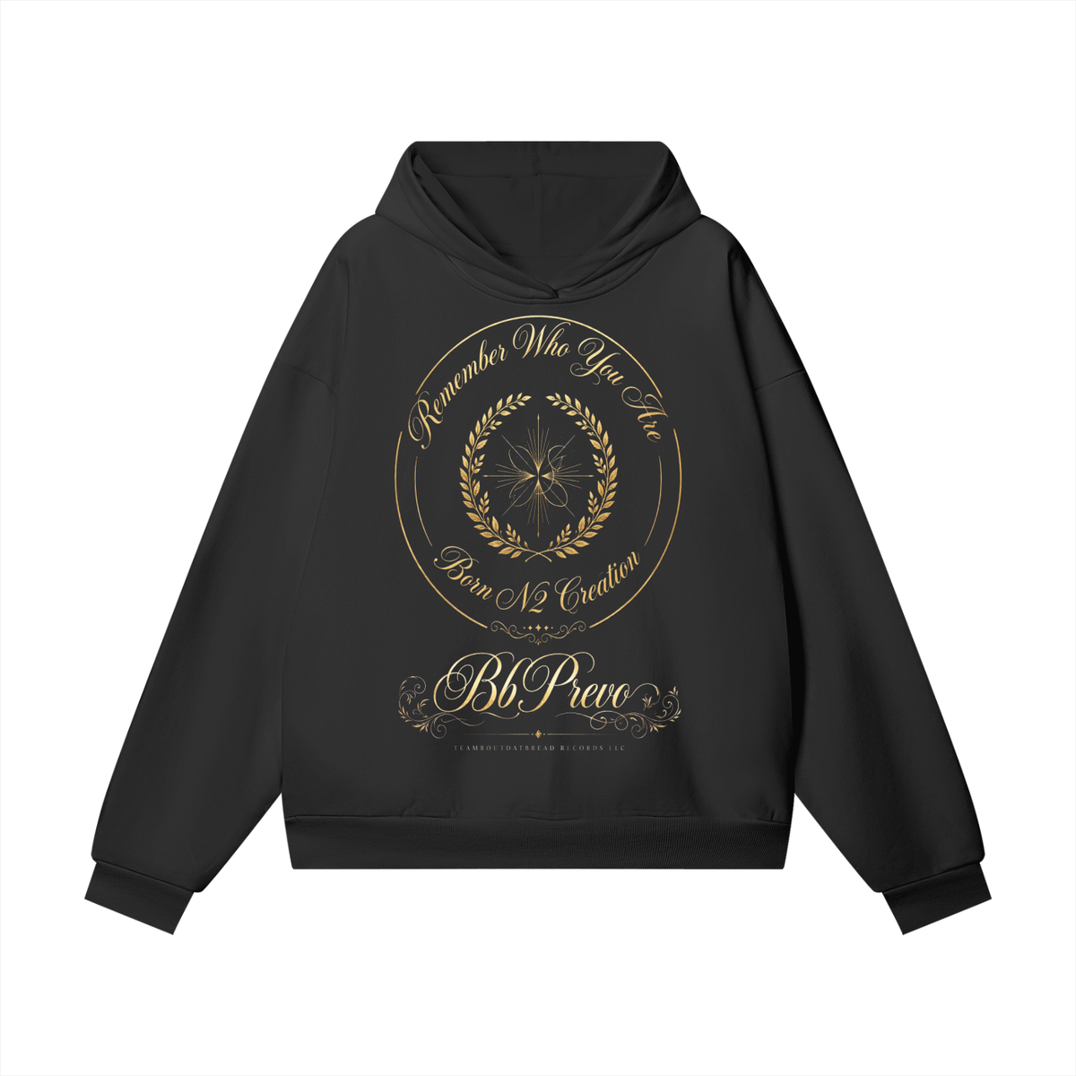 Bb Prevo brand BornN2Creation Heavyweight Hidden Pocket Fleece Hoodie