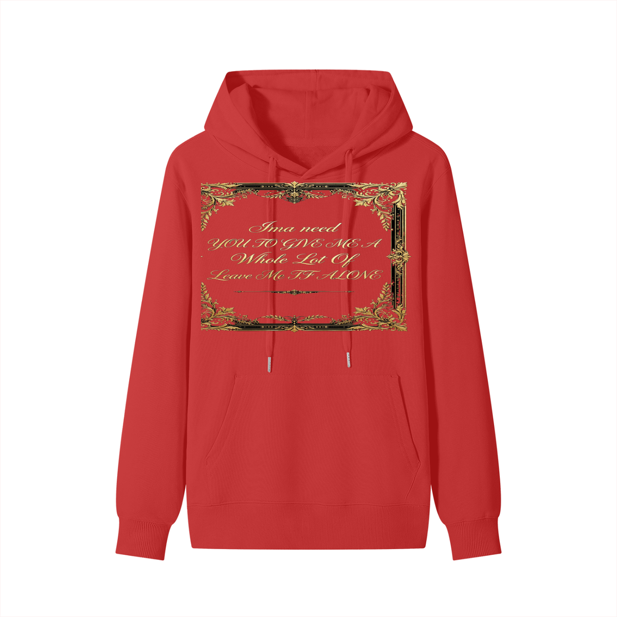 BigBro Slogan Leave Me Alone Classic Unisex Cotton Hoodie