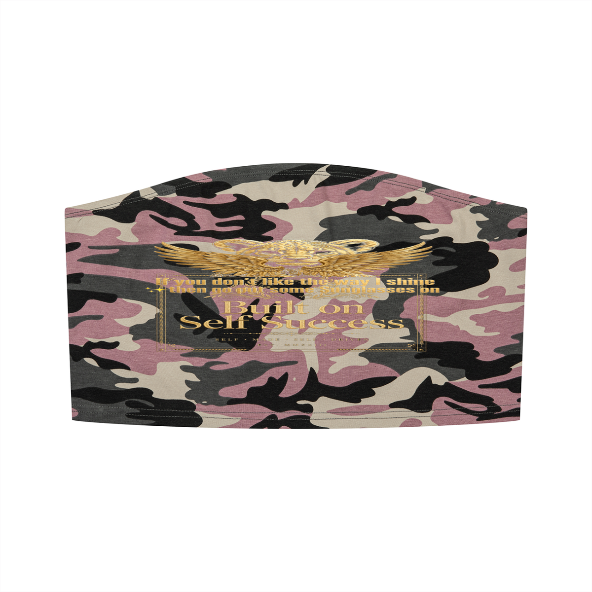 Boss Built On Self Success Camo Cropped Tube Top