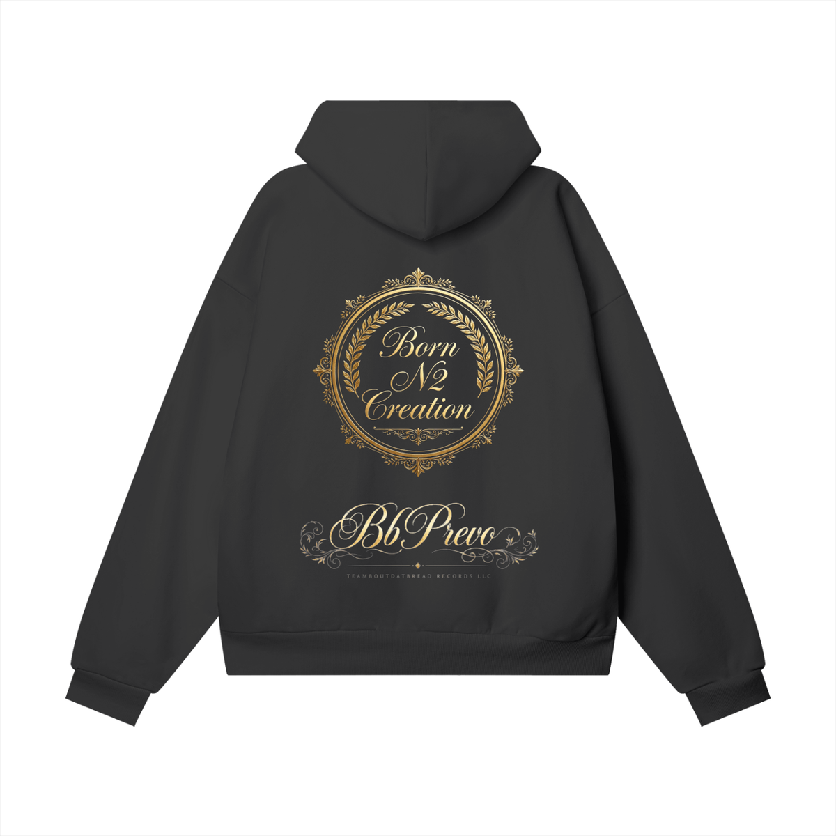 Bb Prevo brand BornN2Creation Heavyweight Hidden Pocket Fleece Hoodie