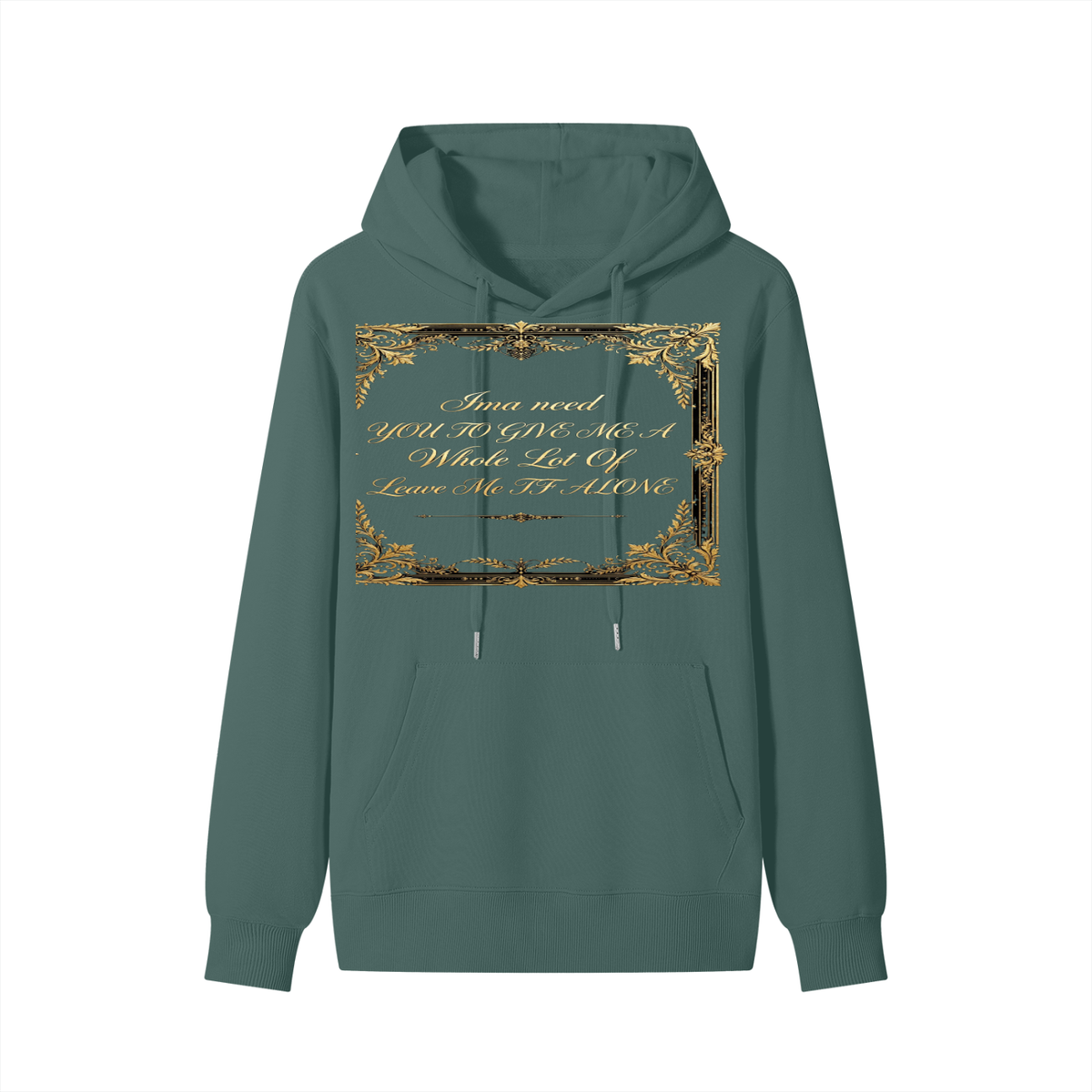 BigBro Slogan Leave Me Alone Classic Unisex Cotton Hoodie