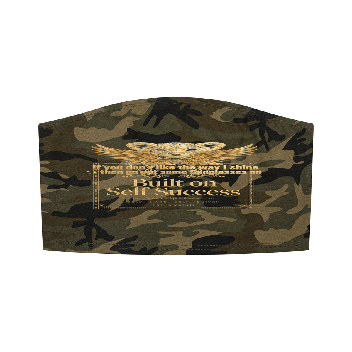 Boss Built On Self Success Camo Cropped Tube Top