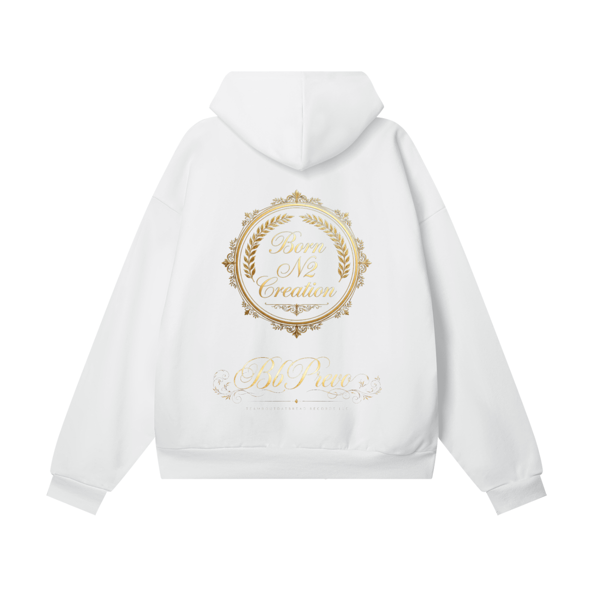 Bb Prevo brand BornN2Creation Heavyweight Hidden Pocket Fleece Hoodie