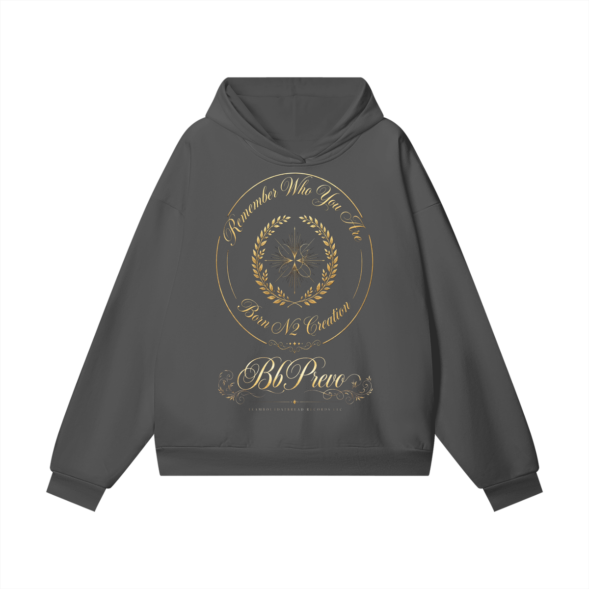 Bb Prevo brand BornN2Creation Heavyweight Hidden Pocket Fleece Hoodie