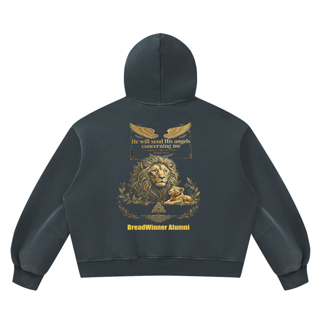 Bread Winner Alumni Unisex Vintage Wash Boxy Fleece Hoodie